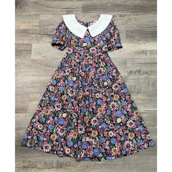 Lanz of Salzburg Dresses & Skirts - Lanz of Salzburg Vintage Edwardian Frock Floral Midi Dress Prairie Cottage USA